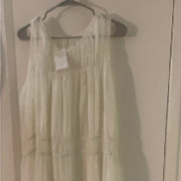 Sheer Chiffon Ivory Maxi Dress - Picture 6 of 11